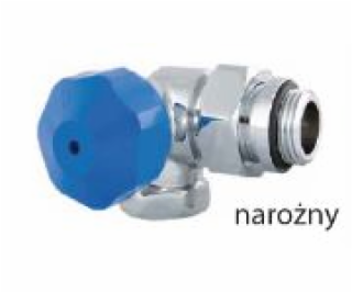 Red Červený termostatický ventil 1/2 x 3/4 rohový chrom l...