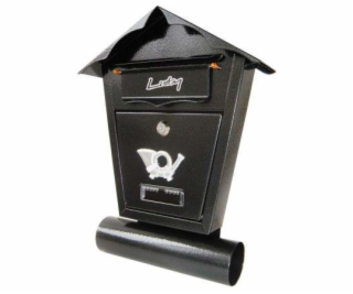 NoName Starožitná šedá poštovní schránka s tubusem SD1T