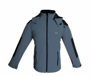 NoName Klasická softshellová bunda M, šedá