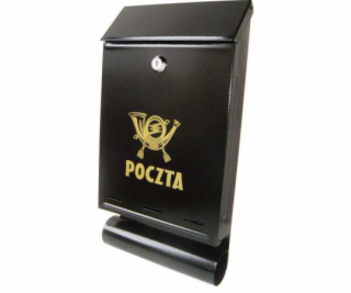 NoName Černá poštovní schránka s tubou A-4T