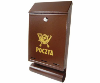 NoName Hnědá poštovní schránka s tubou A-4T