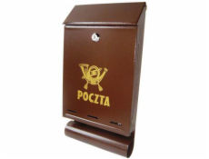 NoName Hnědá poštovní schránka s tubou A-4T