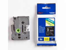 Brother Páska do tiskárny štítků s bílým tiskem / černým podkladem, laminovaná 9 mm x 8 m (TZE325)