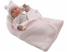 Llorens Panenka - Miminko v růžovém zavinovačce, 42 cm (74048)