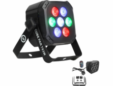 LIGHT4ME CUBE PAR 7X3W par reflektorové osvětlení pódia RGB LED světelný efekt