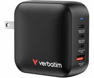 Verbatim Nabíječka GaN USB 3.0, USB C, šedá, 100 W, vyměn...