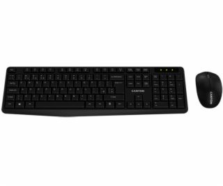 Canyon Sada klávesnice a myši SET-W01 bezdrátová černá