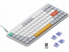 Nuphy - Air75 V2 Bezdrátová mechanická klávesnice - Slim Ionic Bezdrátová mechanická klávesnice Bílá Wisteria