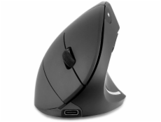 Perixx Bezdrátová myš PERIMICE-713R, optická, vertikální, černá, dobíjecí, indukční