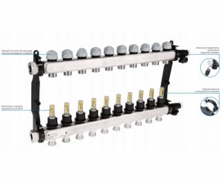 Afriso Rozdělovač ProCalida VA 1C z nerezové oceli, 10 ok...