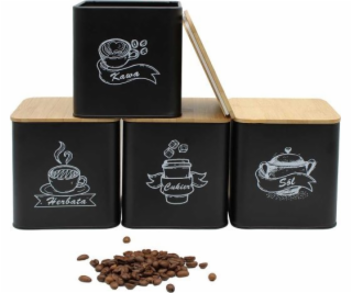 Brunbeste SADA 4 KUCHYŇSKÝCH NÁDOB NA VOĽNÉ PRODUKTY 4263