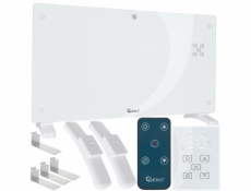 Geko Bílý skleněný konvektor s LCD, dálkovým ovládáním a WiFi 2500W (1)