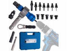 Geko Nýtovací kleště 3 v 1 pro šroubovák – adaptér pro nýtovací matice a nýty (10)