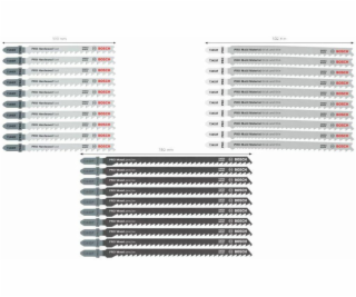 Bosch Sada pilových listů T Pro na hrubé řezání dřeva a k...