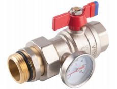 NoName Kulový kohout s motýlkem, závitový, s teploměrem, samice-samec, 1, F-Power