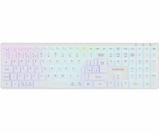 Canyon Bezdrátová klávesnice HKB-W11, UK/US RGB, duální r...