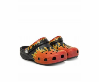 Crocs Dětské dřeváky Classic Flames 210993-0C4 Černé 29/30
