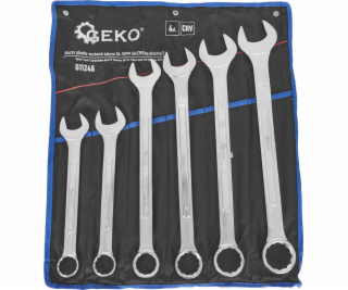 Geko Kombinované klíče Satin 34-50 mm, 6dílné, CRV/látkov...