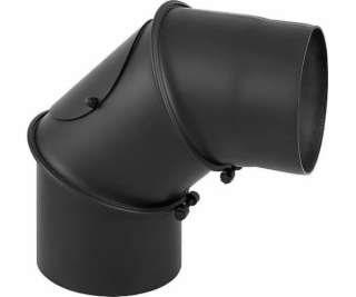 UN ČERNÉ KAMNÁŘSKÉ KOLENO Z PLECHU 1MM 170MM