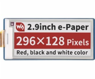 Waveshare E-Paper E-Ink displej 2,9  296x128px - SPI - 3 ...