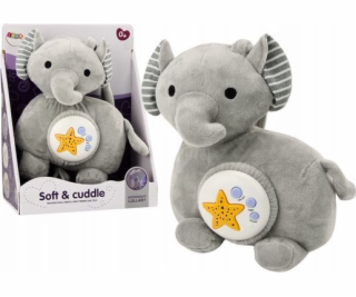 LeanToys Plyšový slon , projektor, spáč, šedý slon, plyšo...