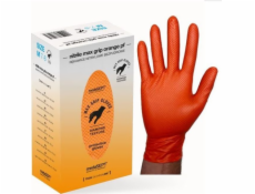 UN NITRILOVÉ RUKAVICE ZESÍLENÉ S MAXIMÁLNÍM ÚCHOPEM ORANŽOVÉ VELIKOST L