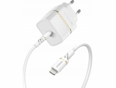OtterBox Nabíječka OtterBox EU do zásuvky 20W USB-C, PD+USB C-Lightning 1m, bílá