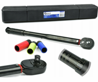 Geko Momentový klíč 1/2  28-210Nm + hliníkové nástrčné kl...