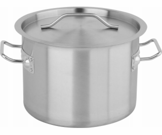 Yato NÍZKÝ HRNEC S VÍČKEM Z NEREZOVÉ OCELI 25X18 CM 9L