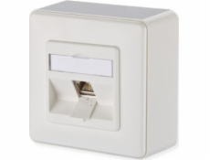Triton METZ CONNECT E-DAT modul pro povrchovou montáž, 1 port, Cat.6A, čistě bílá