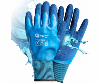 Geko Pracovní rukavice Voděodolné vel. 8 /polyester – lat...