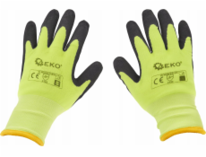 Geko Zimní zateplené pracovní rukavice Fluorescent velikost 9 (12/120)
