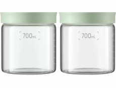 Mellow Yellow BUYDEEM Skleněné dózy s víčkem o objemu 700 ml v příjemně zelené barvě, model CS1014