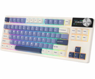 Royal Kludge Herní klávesnice RK S85 White Night, béžové ...