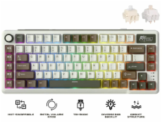 Royal Kludge Herní klávesnice RK L75 Palm Green s krémovými spínači