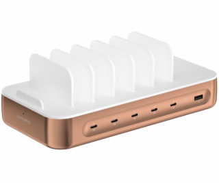 4smarts Ladestation Team 100W 5C/1A vč. 6 Kabel, Kupfer