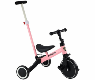 KS Cycling Tříkolka PRO50 s rukojetí růžová