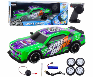 LeanToys RC sportovní auto na dálkové ovládání s podsvíce...
