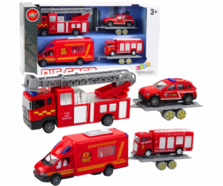 LeanToys Hasičské vozy Auta Řidičská sada Červená LEAN Toys