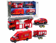 LeanToys Hasičské vozy Auta Řidičská sada Červená LEAN Toys