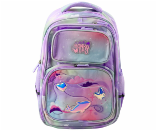 Lean Školní batoh s hrudním popruhem, pastelové barvy, 20 l