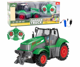 LeanToys Dálkově ovládaný zemědělský traktor RC zelený 1:24