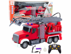 LeanToys Hasičský vůz s výložníkem a funkcí zavlažování 1:24