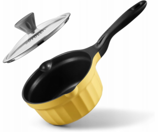 Mellow Yellow BUYDEEM Smaltovaný hrnec se skleněnou pokli...