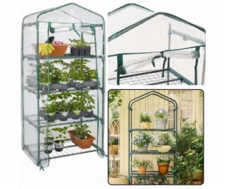Lean Mini balkonový zahradní skleník, 4 kovové police, PV...