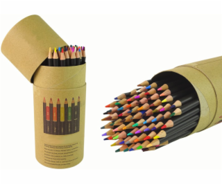 Lean Sada pastelek v tubě s ořezávátkem a gumou 74 kusů.