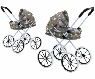 LeanToys Kočárek pro panenky s velkými kolečky, skládací,...