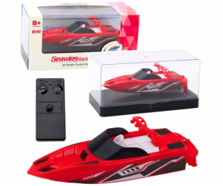 LeanToys Dálkově ovládaný RC motorový člun bílý a červený...