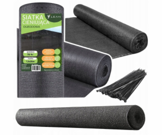 Lean Stínící síť na plot, maskovací plot, šedá 1,5 m 25 m...