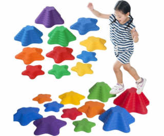 LeanToys Kameny pro senzorické cesty 3 velikosti 6 barevn...